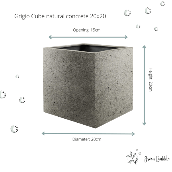 Pot Grigio Cube Natural concrete kopen bij Green Bubble