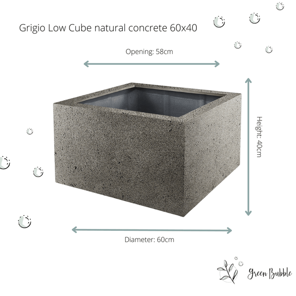 Pot Grigio low cube natural concrete kopen bij Green Bubble