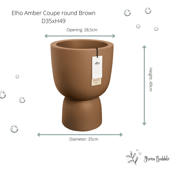 Pot Elho Amber Coupe Round Bruin kopen bij Green Bubble