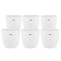 6x Pot Elho Brussels round wit
