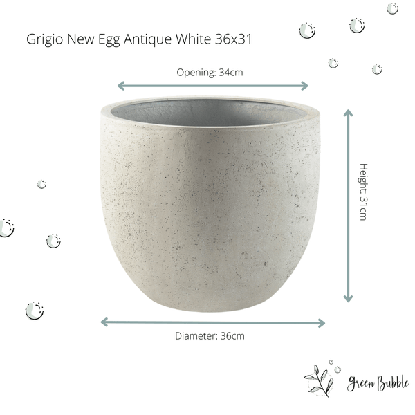 Pot Grigio new egg antique white kopen bij Green Bubble