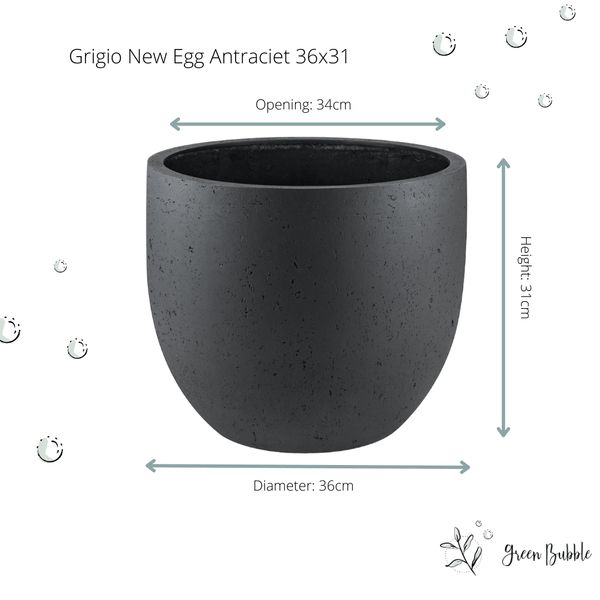 Pot Grigio new egg antraciet kopen bij Green Bubble