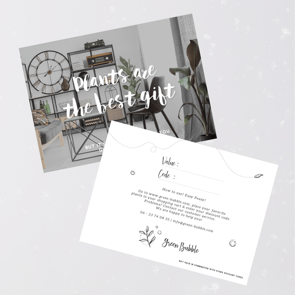Cadeaukaart - giftcard kopen bij Green Bubble