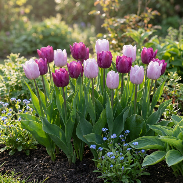 Bulbes de tulipe Candy Purple Prince mélange