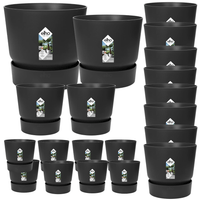 20x Pot elho Greenville zwart (8x D14x13, 2x D24xH23, 8x D30xH28, 1x D39xH37, 1x D47xH44)